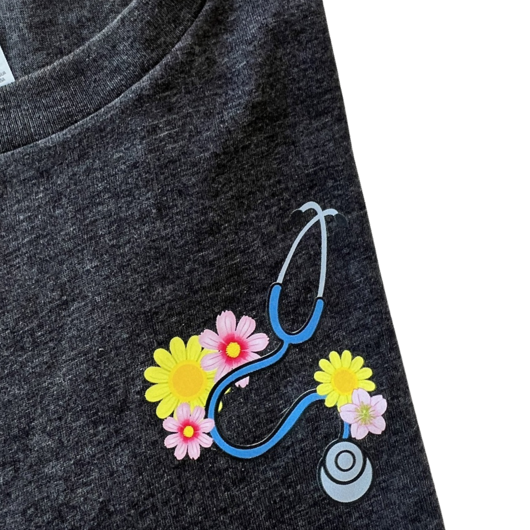 Flower Stethoscope - Unisex Kawaii Long Sleeve
