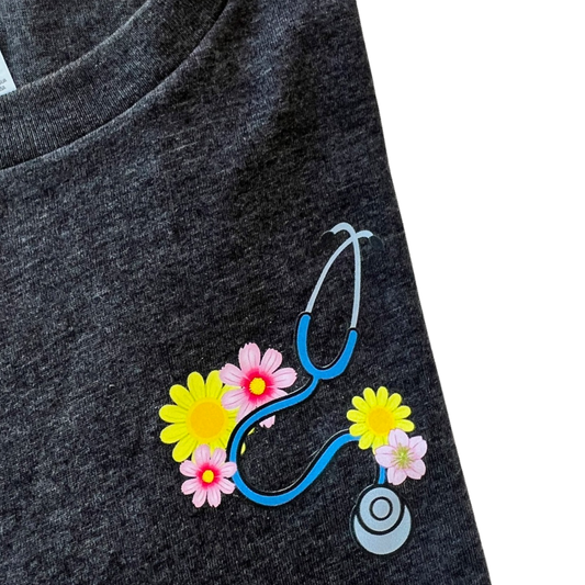 Flower Stethoscope - Unisex Kawaii Long Sleeve