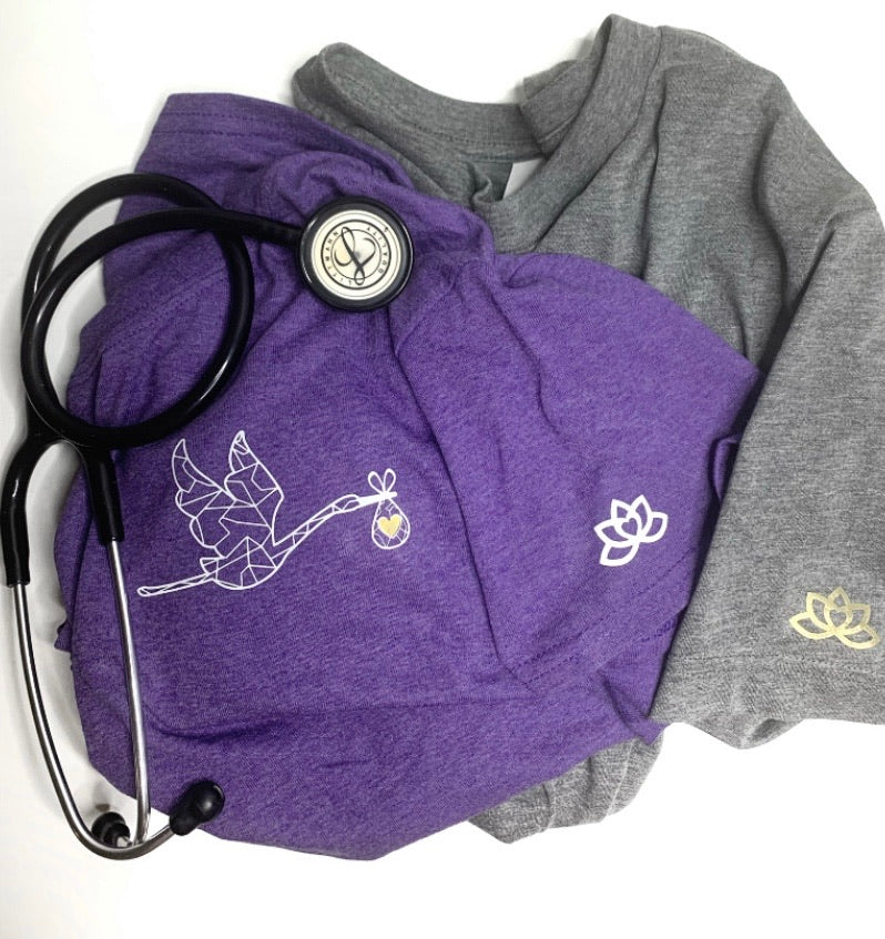 Geometrical Stork & Baby - Signature Collection