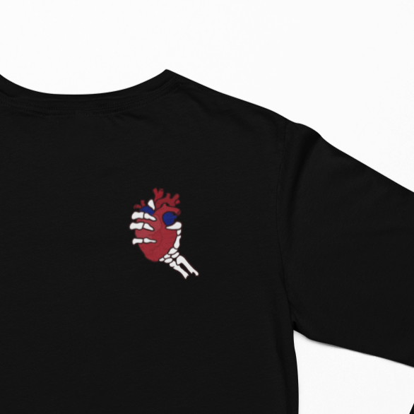 Skeleton Holding Heart - Unisex Exclusive Long Sleeve