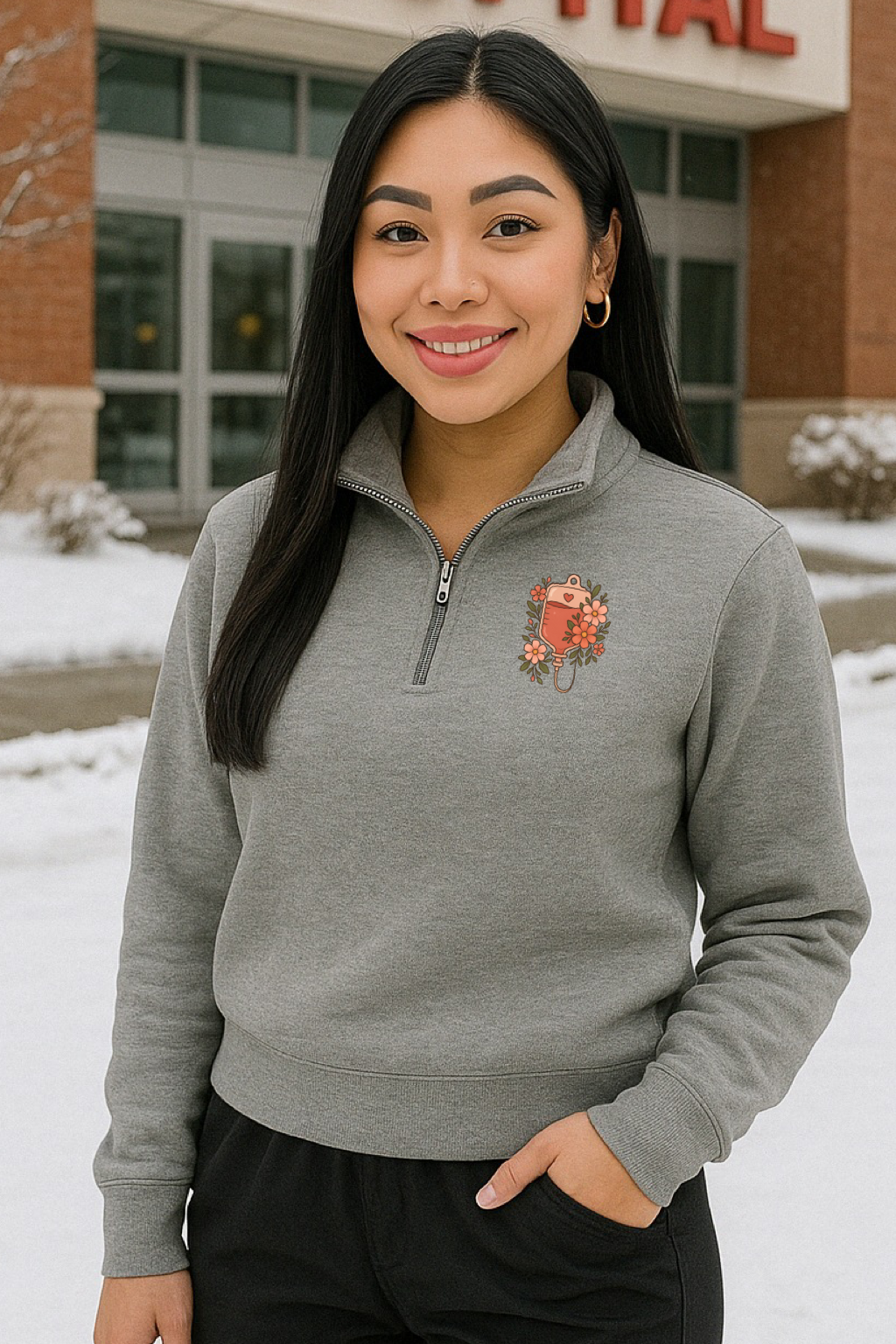 La Flora - Quarter Zip Sweater